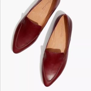 Madewell Frances Skimmer in Burgundy Leather